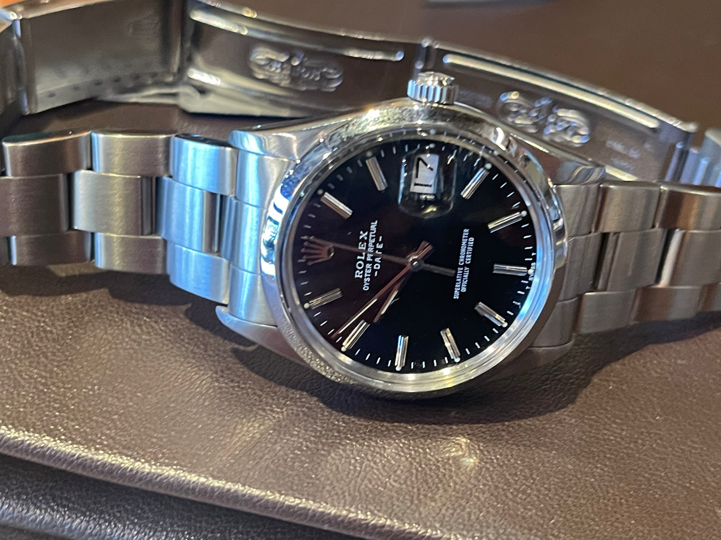 Rolex stainless steel black face