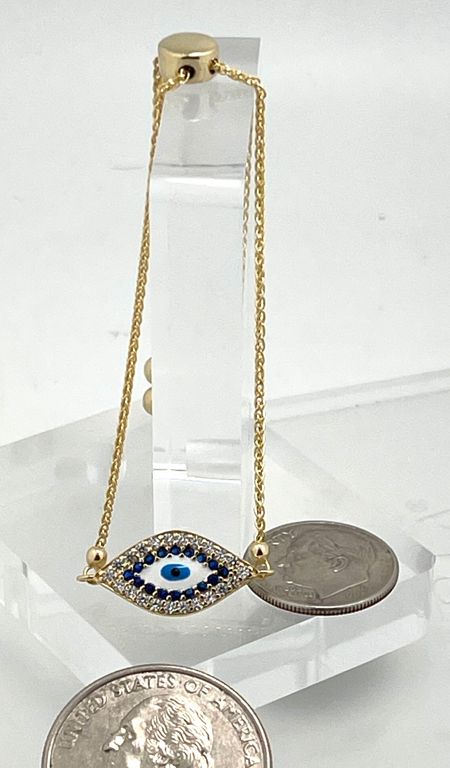 14k Evil eye bracelet