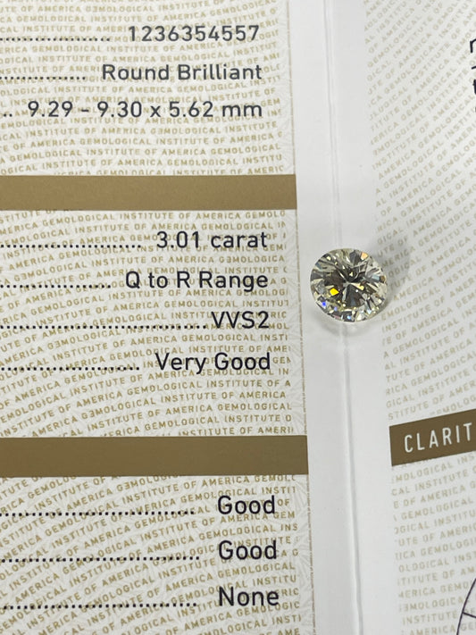 3.01 carat Round Diamond