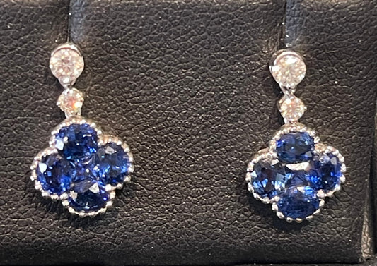 Sapphire and diamond earrings