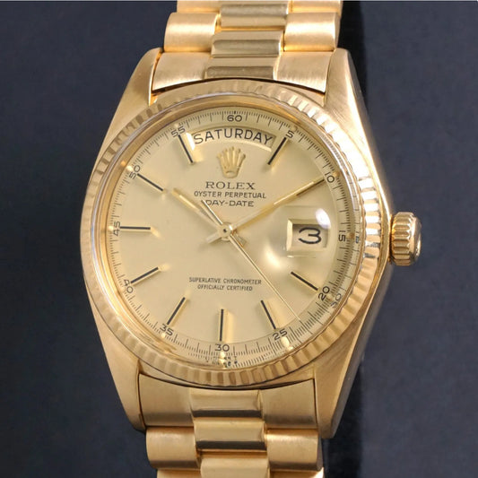 Stunning 1977 Rolex 1803 Day Date President Solid 18K Yellow Gold